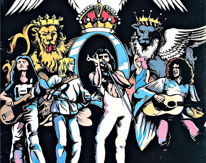 QUEEN Poster Print Wall Art - Vintage Rock Memorabilia