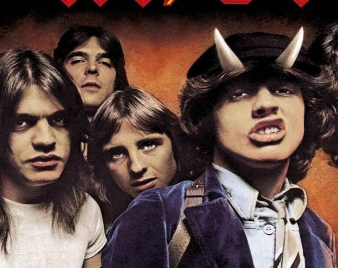 ACDC Poster Print Wall Art - Vintage Rock Memorabilia