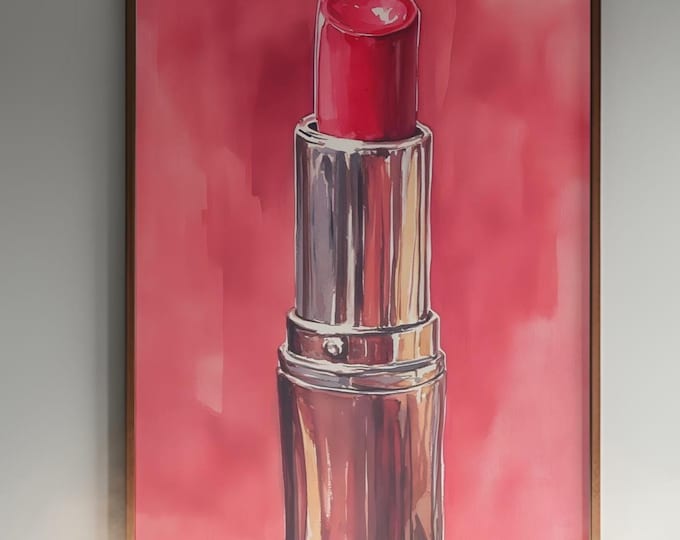 Red Lips | Lipstick | Abstract Art | Modern Wall Art