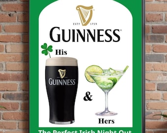 Guinness Wall Art Print - Kitchen - Bar - Large Poster Prints,