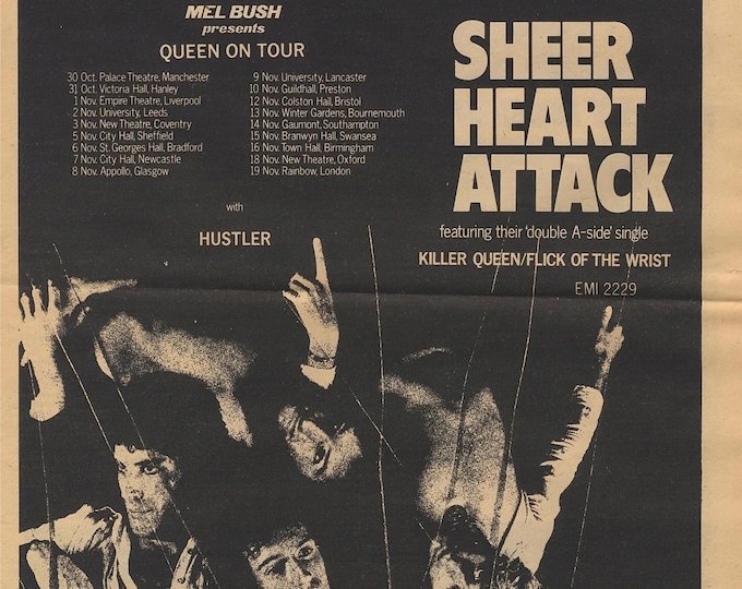 QUEEN Poster Print Wall Art - Vintage Rock Memorabilia