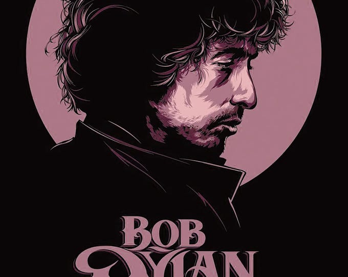 BOB DYLAN Poster Print Wall Art - Vintage Rock Memorabilia