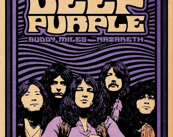 DEEP PURPLE Poster Print Wall Art - Vintage Rock Memorabilia