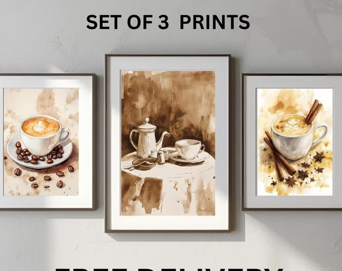 Coffee Art Print, Kitchen, Coffee Bar, Coffee Shop, Wall Art Print, Poster