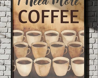 Coffee Wall Art Print -  - Kitchen - Coffee Bar - Coffee Shop - Barista
