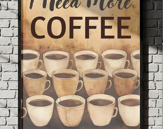 Coffee Wall Art Print -  - Kitchen - Coffee Bar - Coffee Shop - Barista