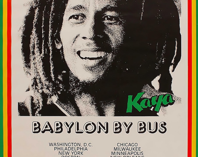 BOB MARLEY Poster Print Wall Art - Vintage Rock Memorabilia