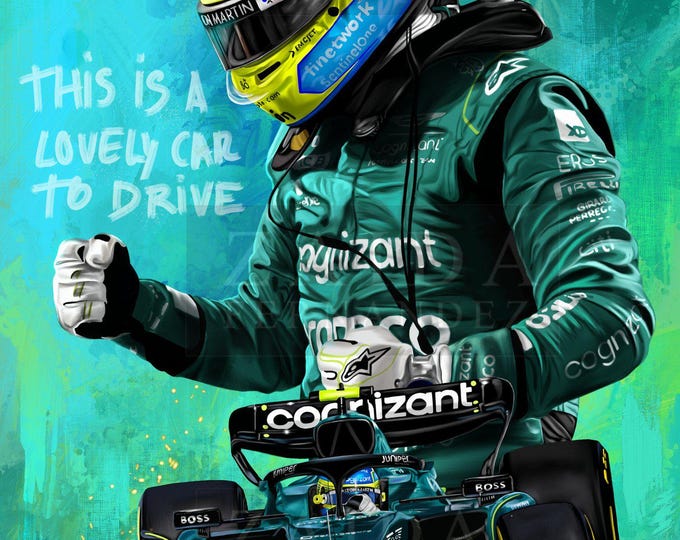 Fernando Alonso  F1 Motor Racing Wall Art Poster Print