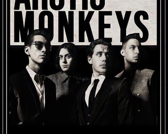 ARCTIC MONKEYS Poster Print Wall Art - Vintage Rock Memorabilia