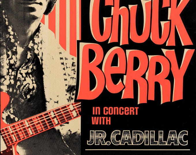 CHUCK BERRY Poster Print Wall Art - Vintage Rock Memorabilia