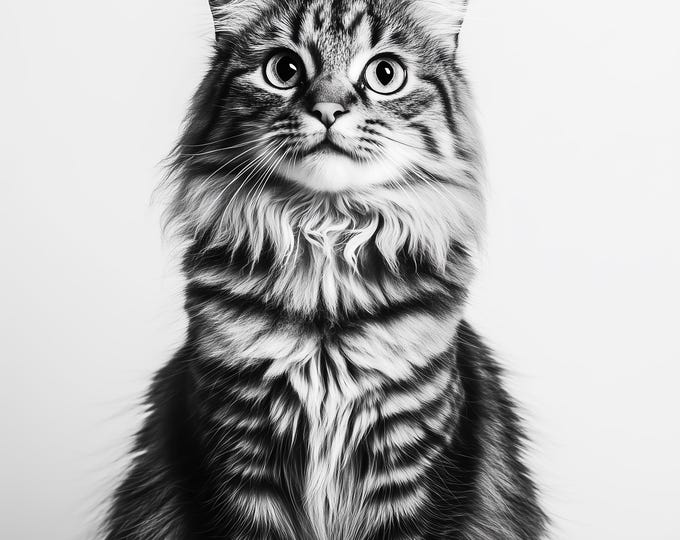 Fun Cat with Yellow Plastic Duck on its Head Print, Bathroom Wall Art