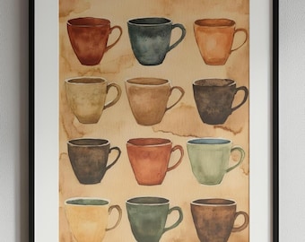 Coffee Wall Art Print -  - Kitchen - Coffee Bar - Coffee Shop - Barista