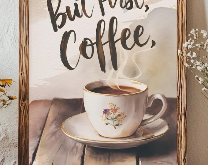 Coffee Wall Art Print -  - Kitchen - Coffee Bar - Coffee Shop - Barista