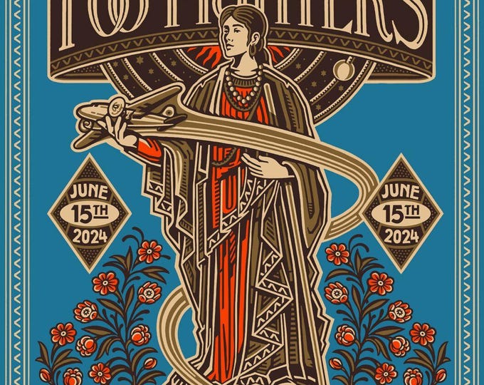 FOO FIGHTERS Poster Print Wall Art - Vintage Rock Memorabilia