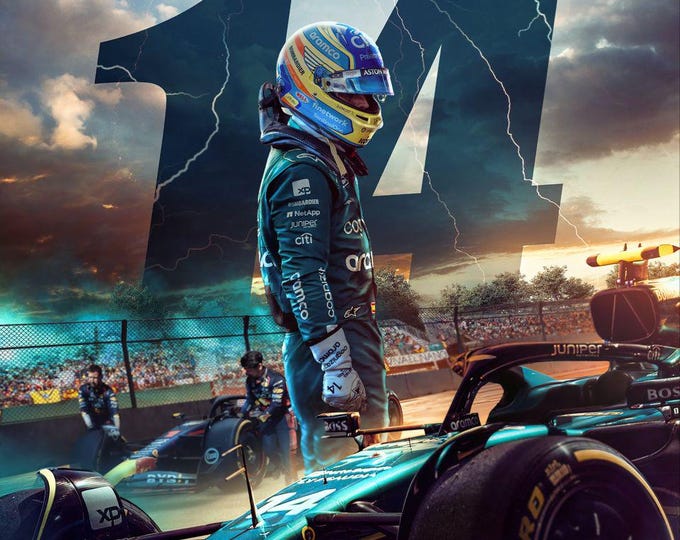 Fernando Alonso  F1 Motor Racing Wall Art Poster Print