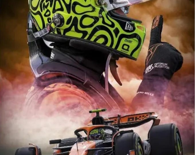 Lando Norris F1 Motor Racing Wall Art Poster Print