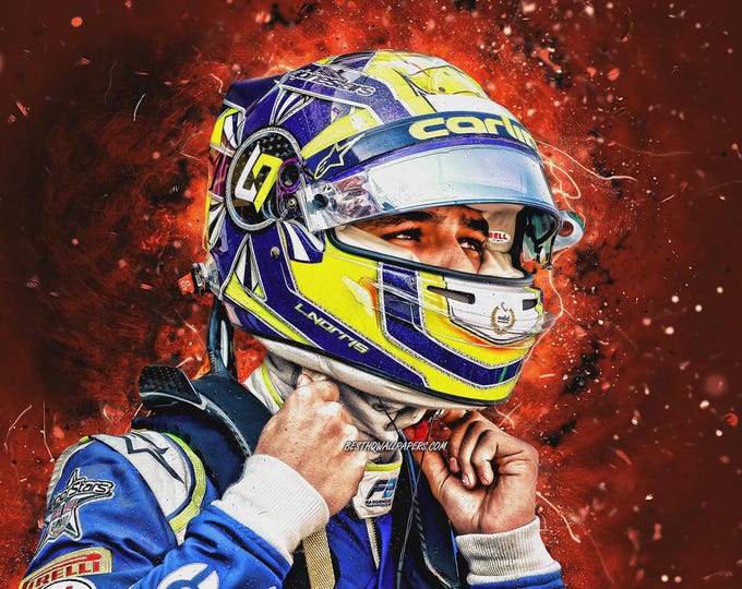 Lando Norris F1 Motor Racing Wall Art Poster Print