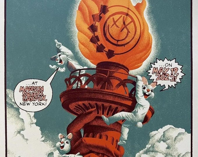 BLINK 182 Poster Print Wall Art - Vintage Rock Memorabilia