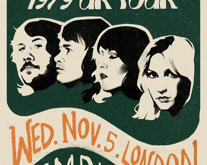 ABBA Poster Print Wall Art - Vintage Rock Memorabilia