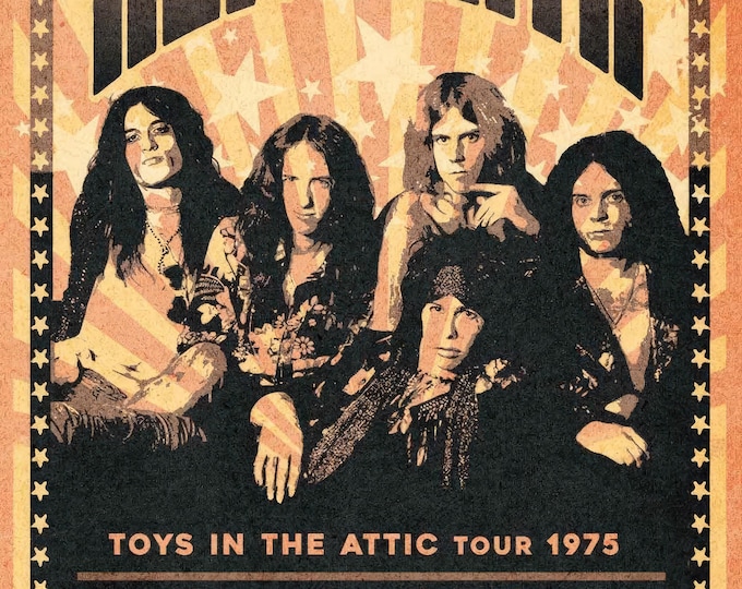 AEROSMITH Poster Print Wall Art - Vintage Rock Memorabilia