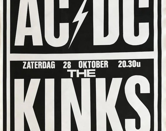 ACDC Poster Print Wall Art - Vintage Rock Memorabilia