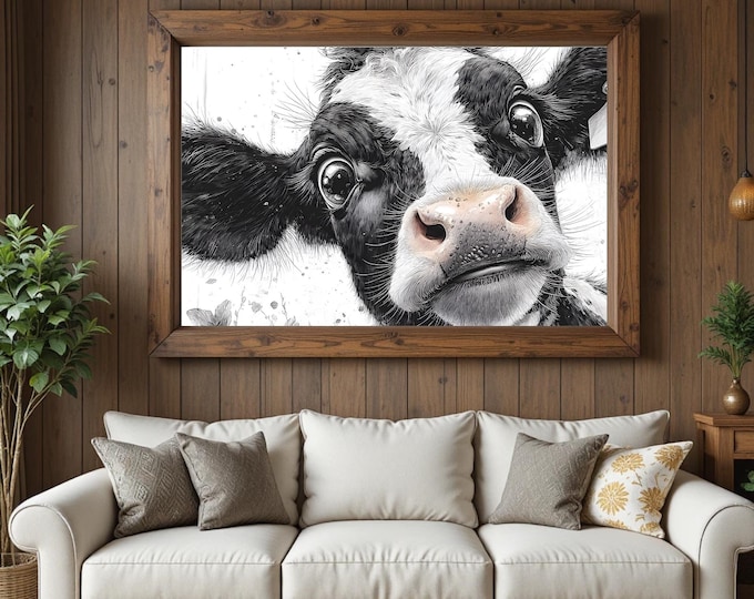 Highland Cow Watercolour Poster Wall Art Print   FREE DELIVERY