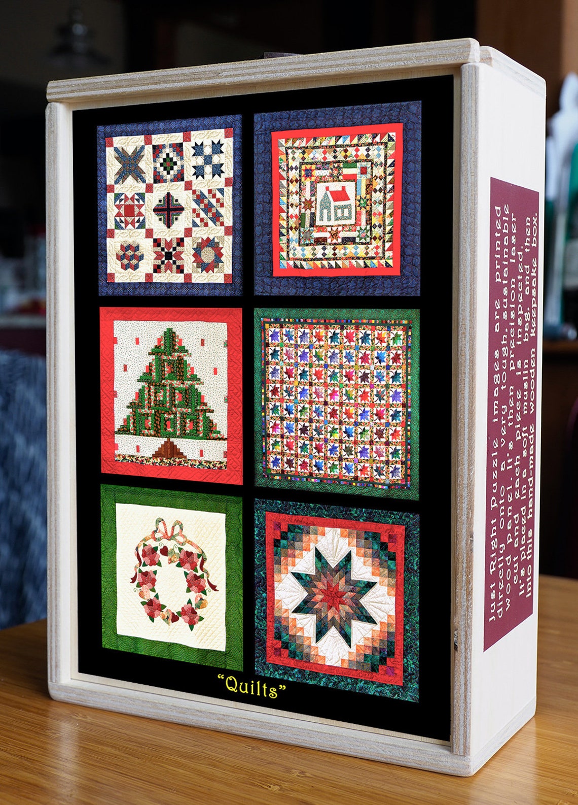 Quilts Wooden Jigsaw Puzzle 13 X 19 247 Pieces Etsy