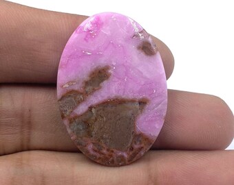 Roze cobaltocalciet cabochon - edelsteen kobaltcalciet - ovale edelsteen - handgemaakte gepolijste edelsteen - 33 x 24 x 5 mm - 35 kt
