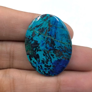 Attractive A One Quality Chrysocolla Cabochon - Azurite Chrysocolla Gemstone - Oval Shape Gemstone - 33x25x4mm - 40Ct
