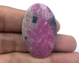 Roze cobaltocalciet cabochon - edelsteen kobaltcalciet - edelsteen ovale vorm - handgemaakte gepolijste edelsteen - 39 x 25 x 5 mm - 44 kt