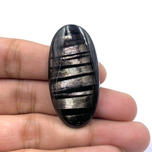 Natural Hypersthene Cabochon - Hypersthene Gemstone - Oval Shape Gemstone - Polished Cabochon - 46x26x6mm - 72Ct