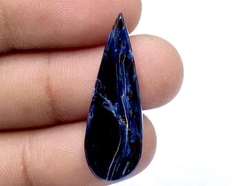 Beautiful Pitersite Cabochon - Pear Shape Gemstone - Multi Fire Pietersite Gemstone - Designer Pietersite Cabochon - 32x11x4mm - 11Ct