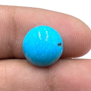 Beautiful Kingman Turquoise Cabochon - Arizona Kingman Turquoise Gemstone - Round Shape Gemstone - Ring Size Gemstone - 11x11x5mm - 4Ct