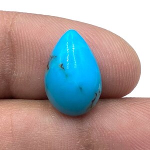 Beautiful Kingman Turquoise Cabochon - Arizona Kingman Turquoise Gemstone - Pear Shape Gemstone - 14x9x5mm - 3Ct