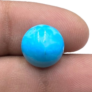 Beautiful Kingman Turquoise Cabochon - Arizona Kingman Turquoise Gemstone - Round Shape Gemstone - Ring Size Gemstone - 12x12x5mm - 4Ct