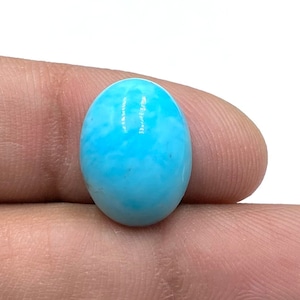 Beautiful Kingman Turquoise Cabochon - Arizona Kingman Turquoise Gemstone - Oval Shape Gemstone - Ring Size Gemstone - 15x12x6mm - 7Ct
