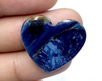 Beautiful Pitersite Cabochon - Heart Shape Gemstone - Multi Fire Pietersite Gemstone - Designer Pietersite Cabochon - 25x28x5mm - 25Ct