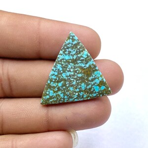 100% Natural Number Eight Turquoise Cabochon - Nevada Number 8 Turquoise Cabochon - Triangle Shape Gemstone - 26x32x4mm - 16Ct