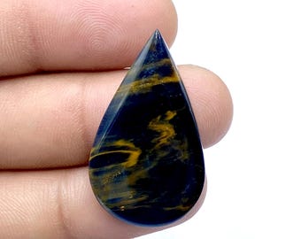 Beautiful Pitersite Cabochon - Pear Shape Gemstone - Multi Fire Pietersite Gemstone - Designer Pietersite Cabochon - 34x20x4mm - 17Ct
