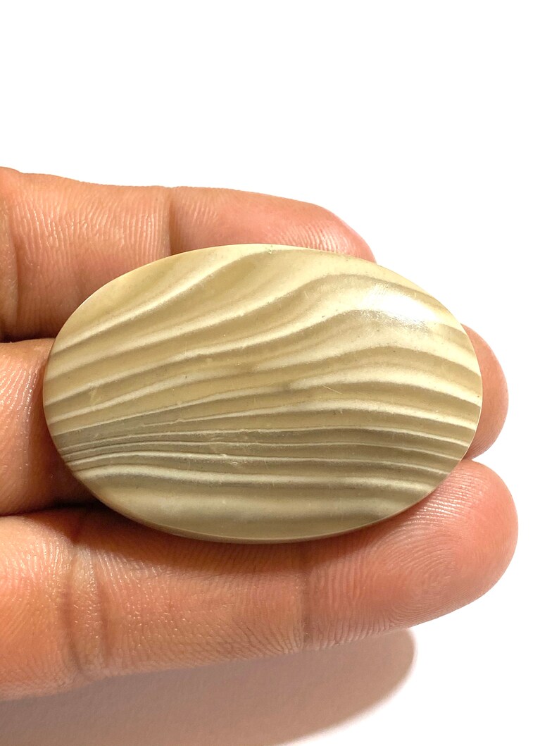 Polish Flint Cabochon Gemstone Oval Shape Cabochon...48x33x6mm Approx 90Ct