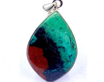 925 SILVER PENDANT - Sonora Sunrise Silver Pendant - 92.5 Statement Silver - Diamond Shape Tricolour Sonora Sunrise Pendant - 36x24mm