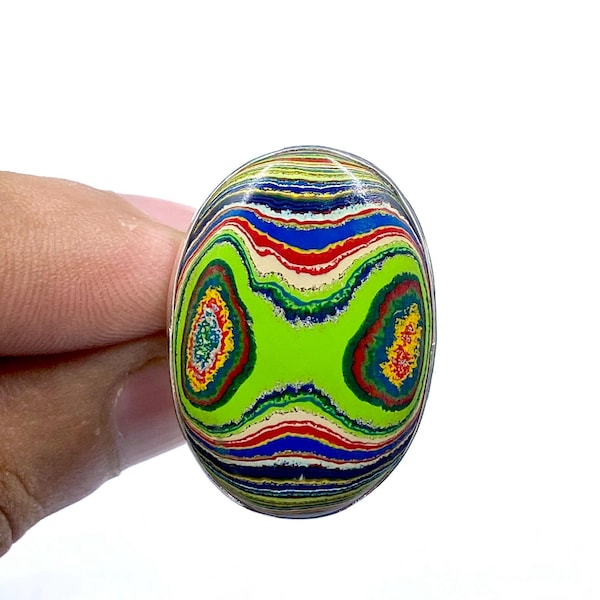 925 SILVER RING - Fordite Silver Ring - 92.5 Silver Ring - Oval Shape Detroit Fordite Ring - 30x22 mm - Size US 10