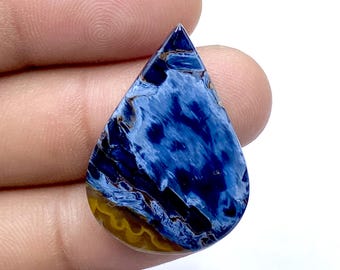 Beautiful Pitersite Cabochon - Pear Shape Gemstone - Multi Fire Pietersite Gemstone - Designer Pietersite Cabochon - 32x22x5mm - 24Ct