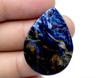 Beautiful Pitersite Cabochon - Pear Shape Gemstone - Multi Fire Pietersite Gemstone - Designer Pietersite Cabochon - 34x25x5mm - 35Ct