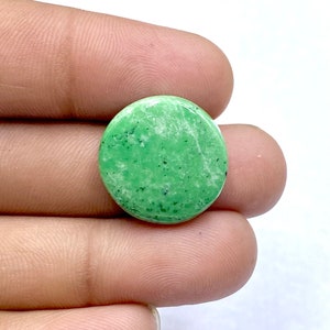 Atemberaubender AAA Qualität Maw Sit Sit Cabochon - Maw Sit Sit Jade Edelstein - Runde Form Cabochon - Handgemachter Edelstein - 20x20x4mm - 19Ct