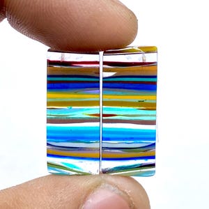 Californian Surfite Earring Pair Cabochon - Cornish Surfite Gemstone - Cushion Shape Cabochon - Matching Earring Pair - 24x10x5mm - 11Ct