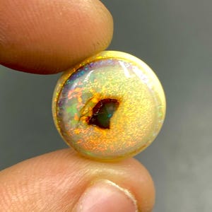 Beautiful Sterling Opal Cabochon - Sterling Monarch Opal Gemstone - Round Shape Gemstone - Handmade Gemstone - 14x14x4mm - 4Ct