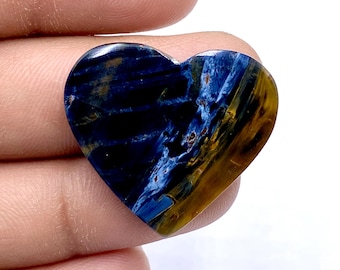 Beautiful Pitersite Cabochon - Heart Shape Gemstone - Multi Fire Pietersite Gemstone - Designer Pietersite Cabochon - 27x29x4mm - 27Ct