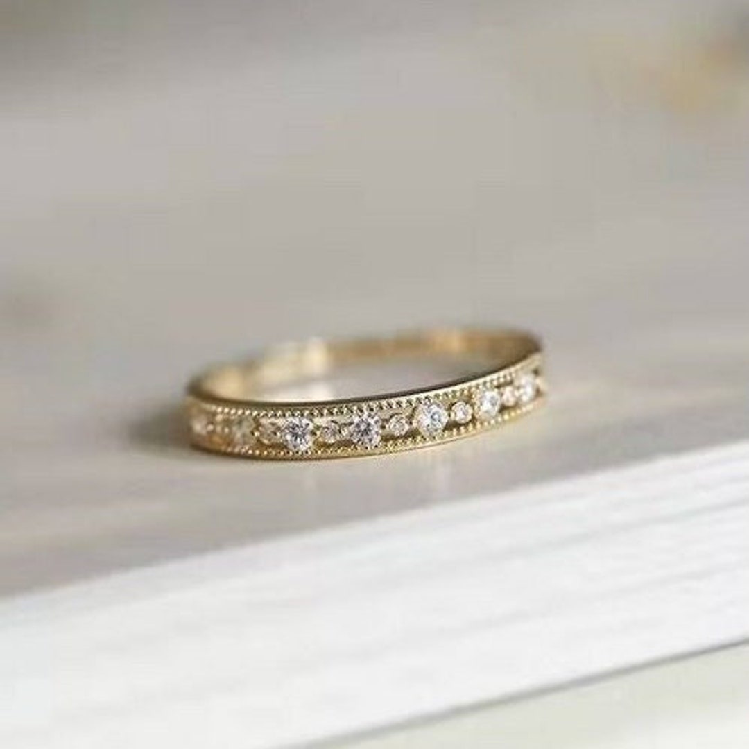 14k Gold Filled Thin Twisted Minimalist Ring – Simple, Stackable Band (No Stone)