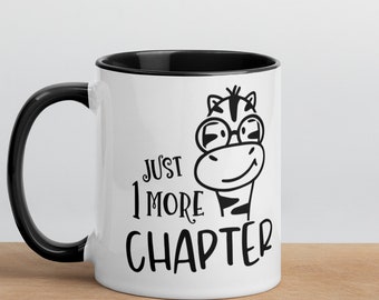 Just One More Chapter  Giraffe 11 oz. Ceramic Coffee Tea Mug | Gift for Book Lovers | Bookworm Mug